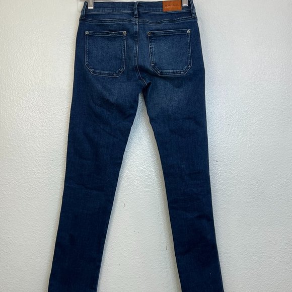MiH Jeans Paris Mid Rise Cropped Slim Leg Jeans Size 24  In Dip Blue - Picture 3 of 5
